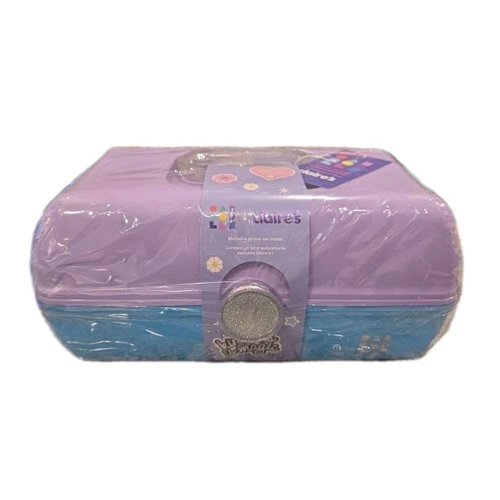 NEW Claire's Caboodles On The Go Girl Makeup‎ Organizer Case Seafoam Lavender